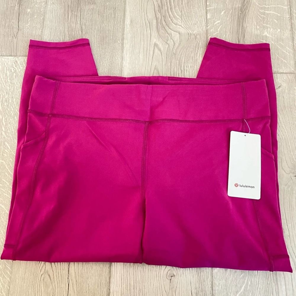Lululemon Invigorate High Rise Tights 25” Leggings Barbie Pink - Picture 5 of 8